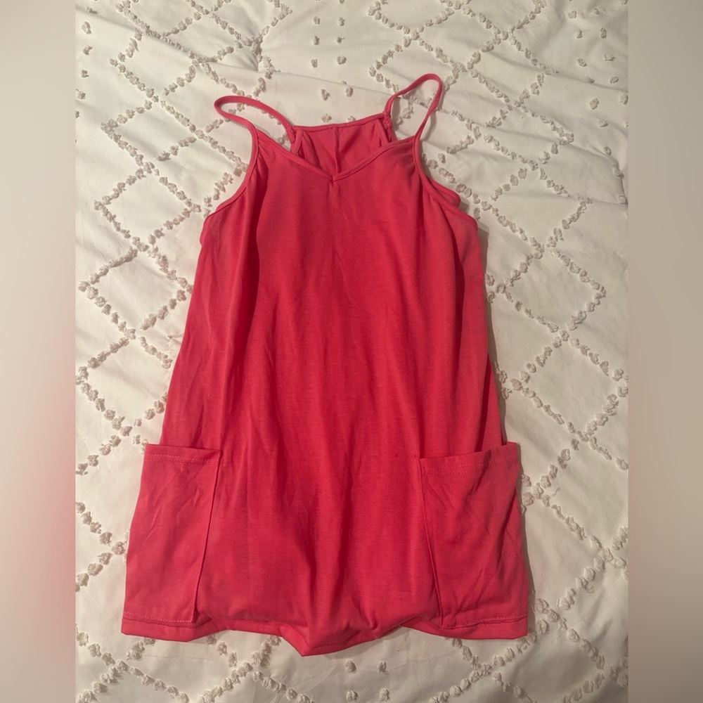 the cutest athletic dress with pockets and built in shorts!